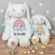 Personalized Newborn Bunny Rabbit Soft Plush New Baby Gift
