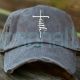 Distressed Faith Embroidered Baseball Cap Christian Hat