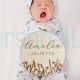 Engraved Wildflower Nursery Baby Name Announcement Plaque