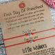 First Day at School Kids Seperation Anxiety Wish Bracelets