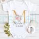 Personalized Baby Floral Alphabet Outfit Baby Birthday Gifts