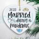 MARRIED During A Pandemic 2022 Heart Type Ornament