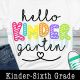 Hello Kinder-Sixth Grade First Day of School T-shirt