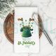 St. Patrick's Day Kitchen Towel | Leprechaun | Shamrock & Clovers