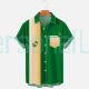 St. Patrick's Day Green Hat Chest Pocket Short Sleeve 