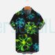 Fluorescent Clover Casual Loose Men's Plus Size Shirt