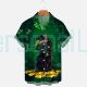 St. Patrick's Day Black Cat Gold Short Sleeve Shirt