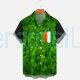 St. Patrick's Day Clover Three-Color Chest Pocket Short Sleeve