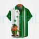 Men's St. Patrick's Day White Stripe Short Sleeve Shirt