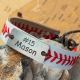 Personalized Baseball Softball Leather Barcelet