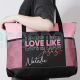 Love Like Jesus Tote Bag, Custom Christian, Faith, Bible Quote, Be Kind Gift