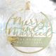 Custom Merry and Married Christmas Laser Cut Ornament