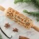 MERRY CHRISTMAS Engraved Rolling Pin for Cookies, Christmas Gift Idea