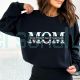Custom Mothers Day Mom Split Name Sweatshirt