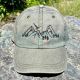 Embroidered Mountain & Eagle Cap Green Hiking Unisex Baseball Hat 