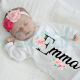 Personalized Floral Newborn Girl coming Home Outfit
