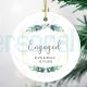 Personalized First Christmas Engaged Ornament