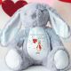Personalised Valentines White/Grey Bunny Children Valentines Gift Present
