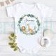 Personalized Baby Safari Jungle Animals Printed Baby Onesies