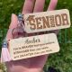 Personalized 2022 Graduation Wood Keychain Inspirational Grad Gift