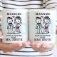 Personalized Bride and Groom Stick Figure Wedding Cups Couple Mugs