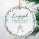 Personalized Christmas Engagement Ornament for Couple