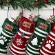 Personalized Monogramed Leather Patch Christmas Family Stocking, Pet Stocking