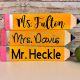 Personalized Teacher Pencil Name Plates