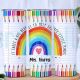 Personalized Teacher Tumbler Pencil Rainbow Teacher Appreciation Gift