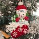 Personalized Baby First Christmas Ornament Blue Pink Red Stocking Ornament