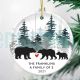 Personalized Bear Family ornament Black Bear Christmas Ornament