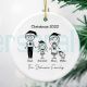 Personalized Christmas Stick Family Ornament Hand Draw People Ornament