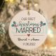 Personalized Engaged and Married Chritsmas Gift Wedding Ornament