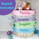 Personalized Wicker Easter Basket with Liner Customized Easter Basket with Liner