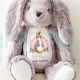 Bunny With Flowers and Rainbow Plush Toy baby Easter Gift