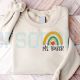 Personalized Teacher Rainbow Sweatshirt, Pullover Jacket