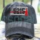 Red Line Axe Firefighter Flag Baseball Cap With Custom number