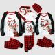 Ho Ho Ho Reindeer and Red Plaid Family Matching Outfits Xmas Pajamas Set