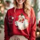 Retro Santa Christmas Sweatshirt Gift Christmas PJs Matching Family Pajamas