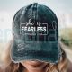 She is Strong Fearless Hat Christian Embroidery Baseball Caps