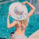 Floppy Beach Hat Sun Hat Personalized Bride Hat Vacation Hat Straw Hat