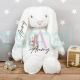 Personalized Newborn Bunny Rabbit Soft Plush Bridesmaid Baby Gift flower girl