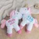 Baby Personalized Unicorn Plush Toy First Birthday Gift