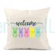 Welcome Peeps Hello Spring Easter Pillow Cover Decor