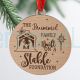 Christian Themed Christmas Wood Ornament