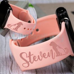 Personalized Pet lovers Silicone Band for Apple Watch 