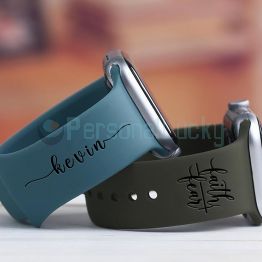 Personalized Inspirational Faith over Fear Watch Band