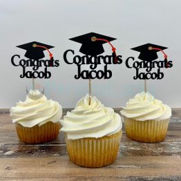Personalized Graduation Cupcake Topper 