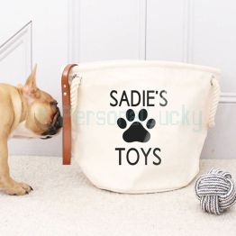 Customized Dog Toys Storage Bag Toy Basket 
