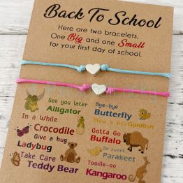 Back to School First Day Anxiety Separation Wish Bracelet
